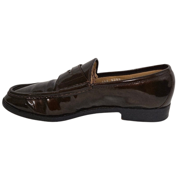 Gucci  Patent Leather Penny Loafer in Dark Brown Size 7.5 - Picture 3 of 12